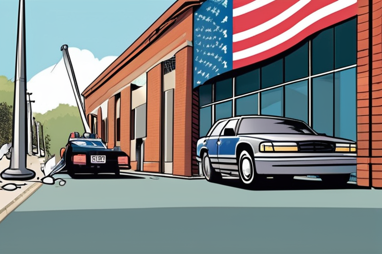 FBI Building Under Siege: Driver Rams Car into Gate, Throws American Flag in Bizarre Incident