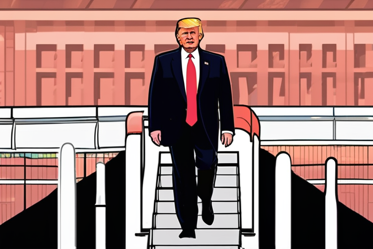 "Trump Departs UK After High-Profile State Visit"