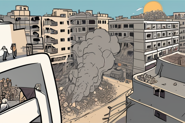 Israeli Bombardment Engulfs Gaza City: 20 Buildings Destroyed, Hundreds Injured
