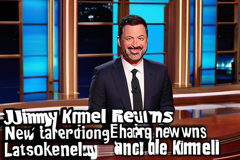 Jimmy Kimmel Returns to Late-Night TV After Controversy-Driven Hiatus