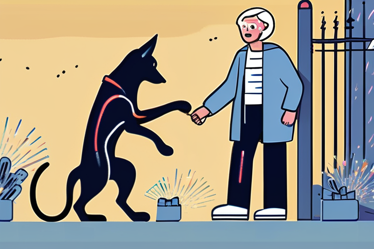 Stranger Steps In: Community Support Saves Dog and Owner from Fireworks Chaos
