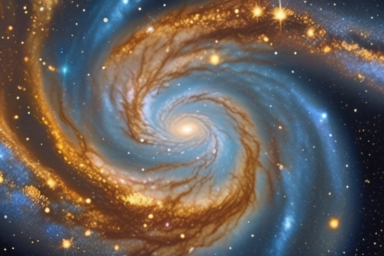 Hubble Telescope Reveals Galaxy's Vibrant Blue and Golden Starry Tapestry