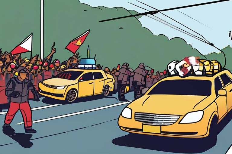 President Noboa's Motorcade Ambushed by Protesters in Central Ecuador