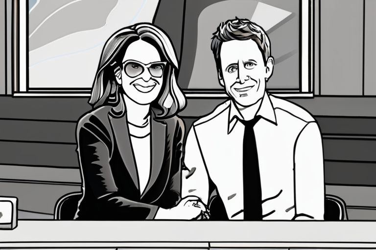 Tina Fey and Seth Meyers Surprise Return to SNL's Weekend Update