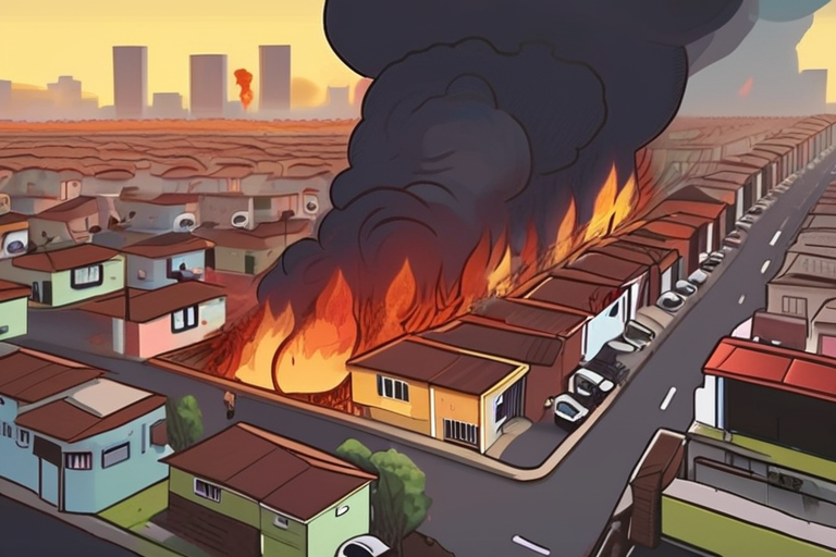 Drone Footage Reveals Horror as Flames Devour Lima Neighborhood