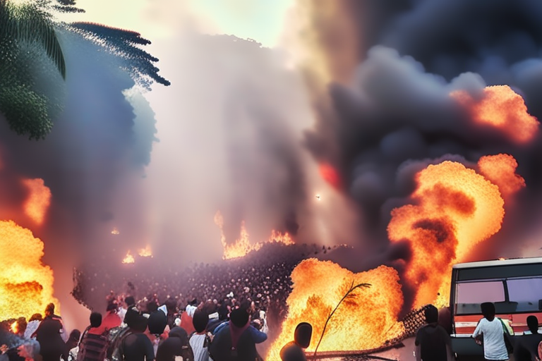 Indonesia Blaze Claims 3 Lives Amid Protests Over Fatal Traffic Incident