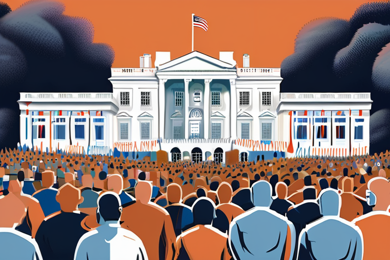 Thousands Rally Against Trump's "Kings" Near White House, Demanding Immigration Reform