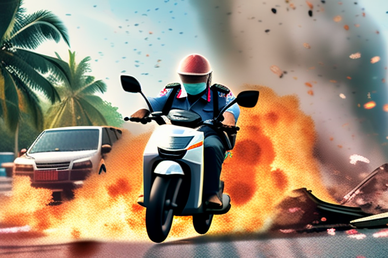 Indonesia Unrest Escalates After Police Vehicle Kills Motorbike Driver