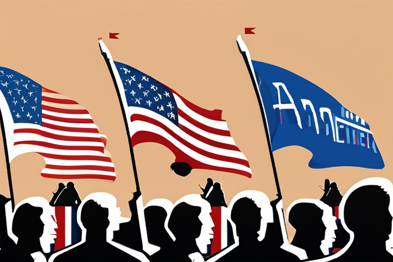 American Flags Fly High at 'Hate America' Rally: A Complex Display of Patriotism