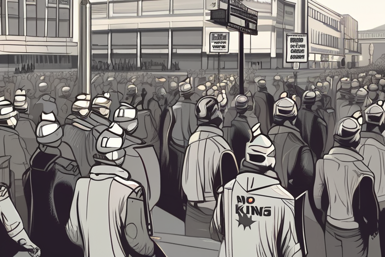 "No Kings Protesters Demand Justice in Streets"