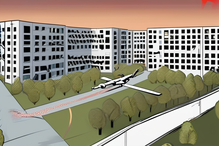 Russian Drone Strikes Ukrainian Apartment Complex, Leaving Injuries and Devastation