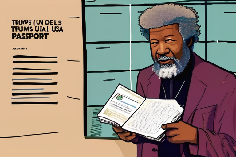 "Trump's US Visa Revoked Nobel Laureate Wole Soyinka's Passport"