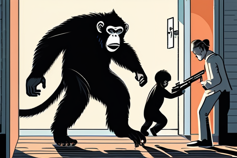 Mother Defends Family with Gun Against Menacing Escaped Monkey