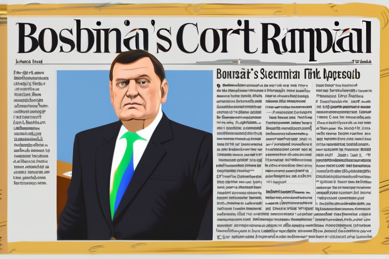 Bosnia's Top Court Rejects Dodik's Final Appeal, Upholding His Political Ban