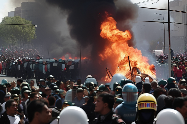Clashes Erupt in Mexico City as Thousands Protest Government, 120 Injured