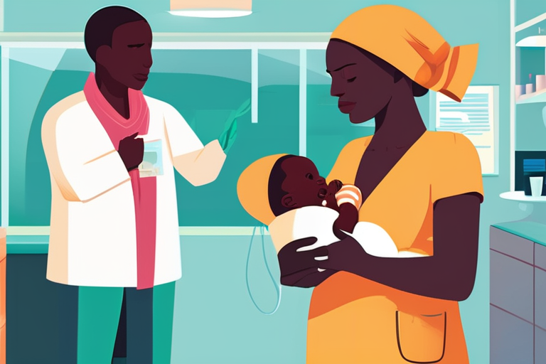 West African Mother Delivers Baby in Clinic with No Medical Supplies