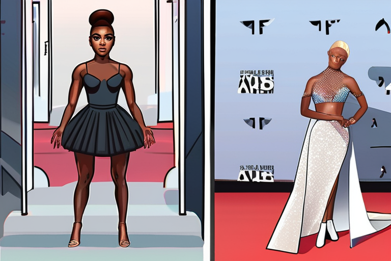 Cynthia Erivo Shields Ariana Grande from Red Carpet Intruder