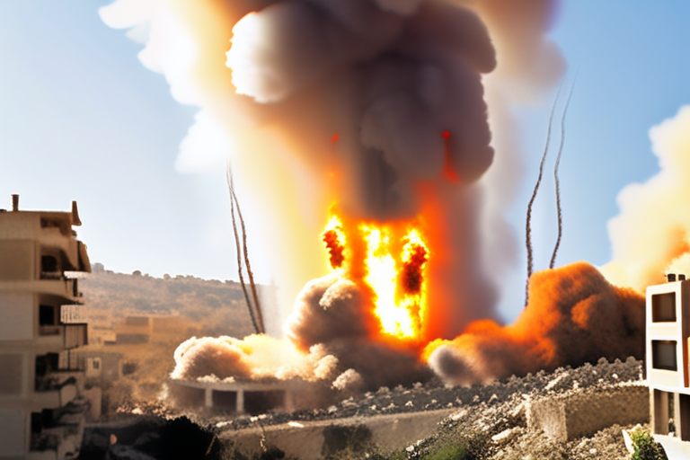 Israeli Strike Caught on Camera: Devastating Blast Rocks Southern Lebanon
