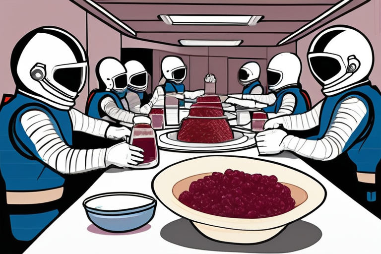 NASA Astronauts Savor Thanksgiving in Space with Homemade Cranberry Sauce