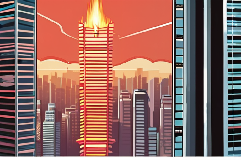 "Blaze Engulfs Hong Kong Tower in Minutes"