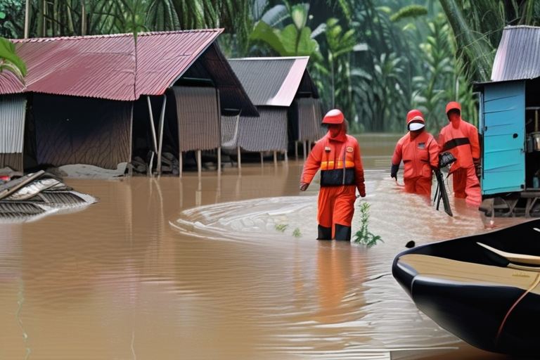 Floods Wreak Havoc on Indonesia's Sumatra: Rescue Efforts in Full Swing