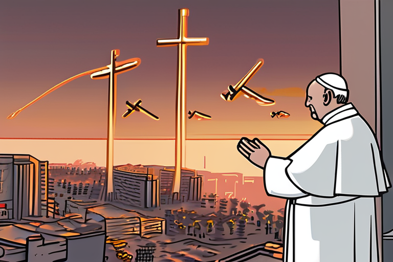 "Pope Leads Prayer at Beirut Blast Site Amid Emotional Lebanon Visit"