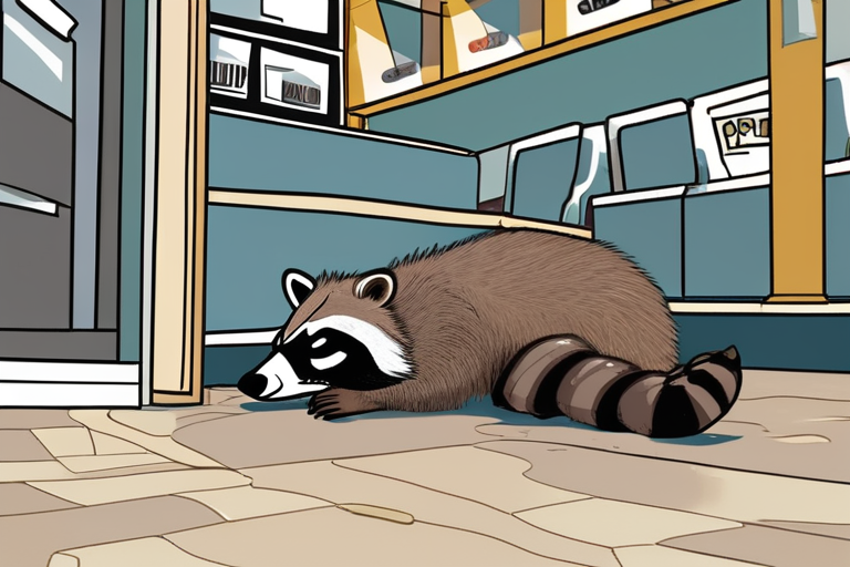 Raccoon Busted for Liquor Store Break-In, Found Passed Out on the Floor