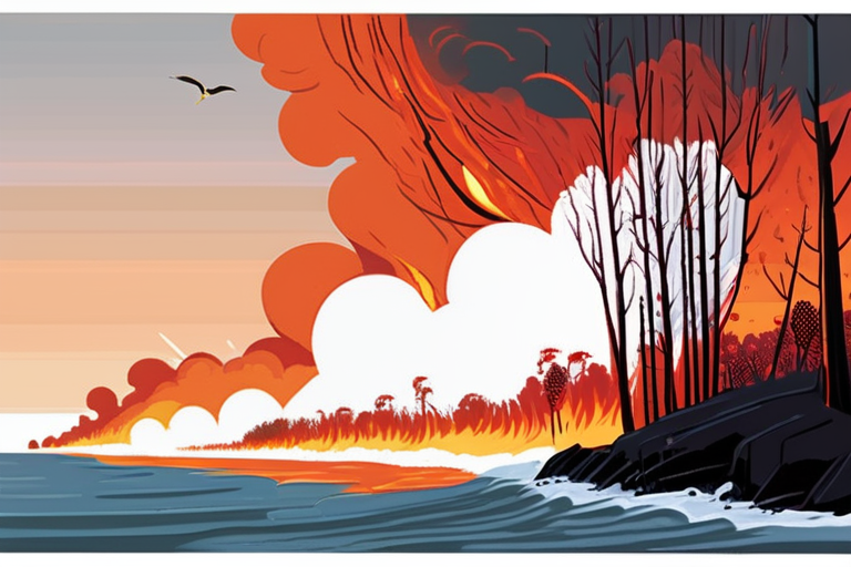 Wildfire Wreaks Havoc on Australian Coast, Leaving Trail of Destruction