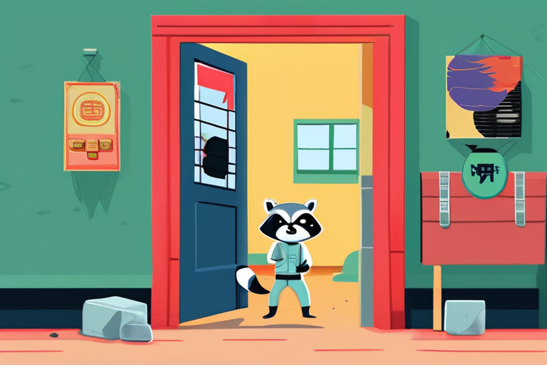 "Mischief Makers: Raccoon on the Loose After Karate Studio Break-In"