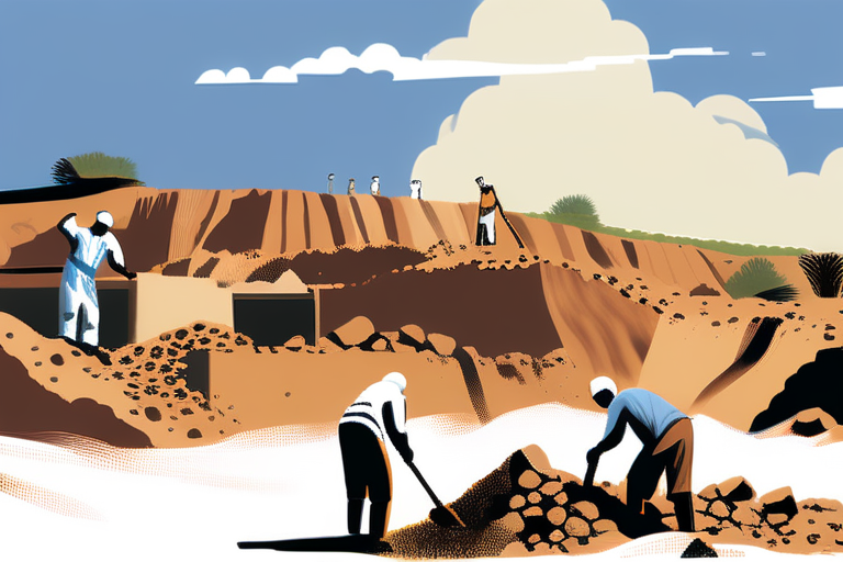 Villagers Dig by Hand to Reach Landslide Victims in Sudan's Darfur Region