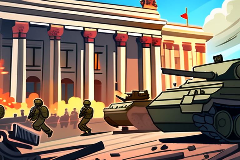 Russian Attacks Hit Ukraine's Main Government Building for First Time