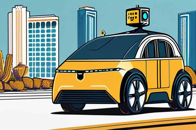 "Amazon Unveils Driverless Robotaxis in Las Vegas"