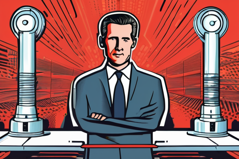 "Newsom's Tech Ties Face Scrutiny in Landmark AI Safety Bill"