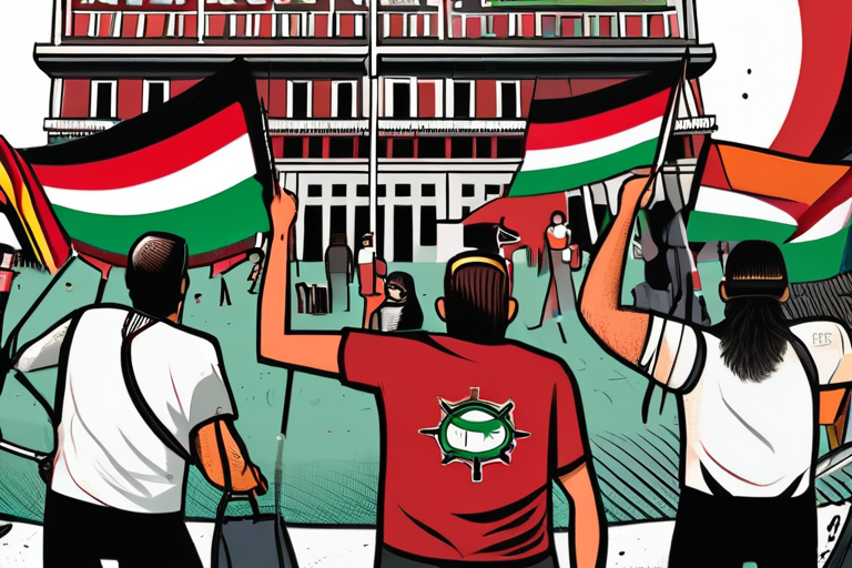 Pro-Palestinian Protesters Bring Vuelta a Espana to Sudden Standstill in Madrid