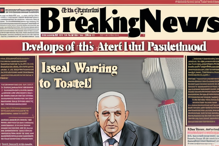 DEVELOPING: UK Issues Urgent Warning to Israel Amid Palestinian Statehood Push