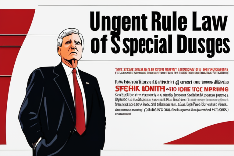 URGENT: Rule of Law Under Siege as Former Special Counsel Jack Smith Issues Dire Warning