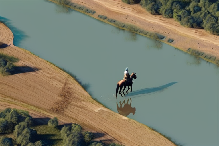 DEVELOPING: Drone Photos Unveil Breathtaking Scenes: Horseman on Horseback and Holy River Revealed