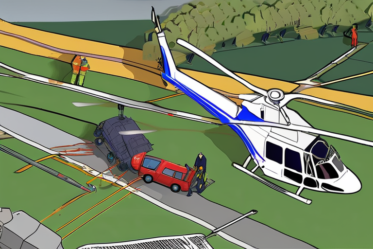 URGENT: Helicopter Crashes in Doncaster, One Dead, Three Injured.