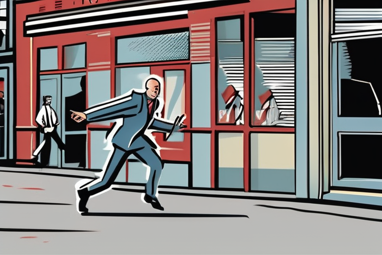 URGENT: Man Shouts 'Someone's Got a Knife' as Fleeing Suspect Sparks Chaos