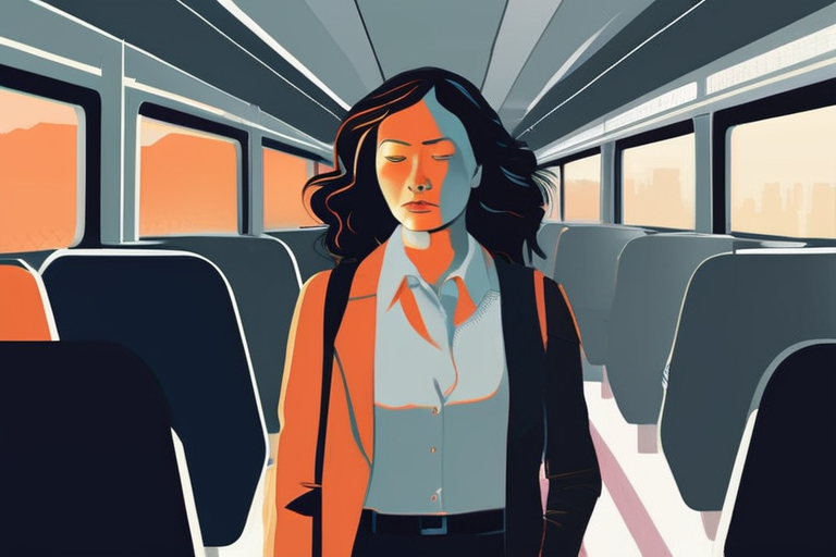 DEVELOPING: Woman Finds Solace Amid Turmoil on Morning Commute