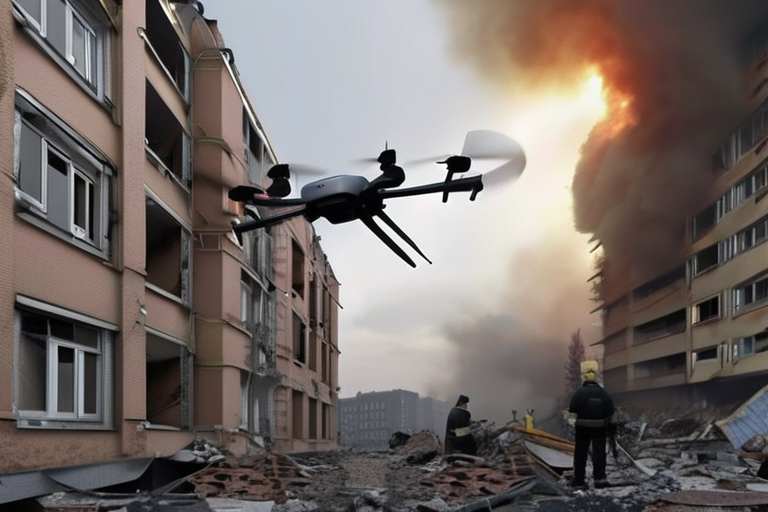 URGENT: Russian Drone Crashes into Kyiv Apartment Block in Devastating Strike