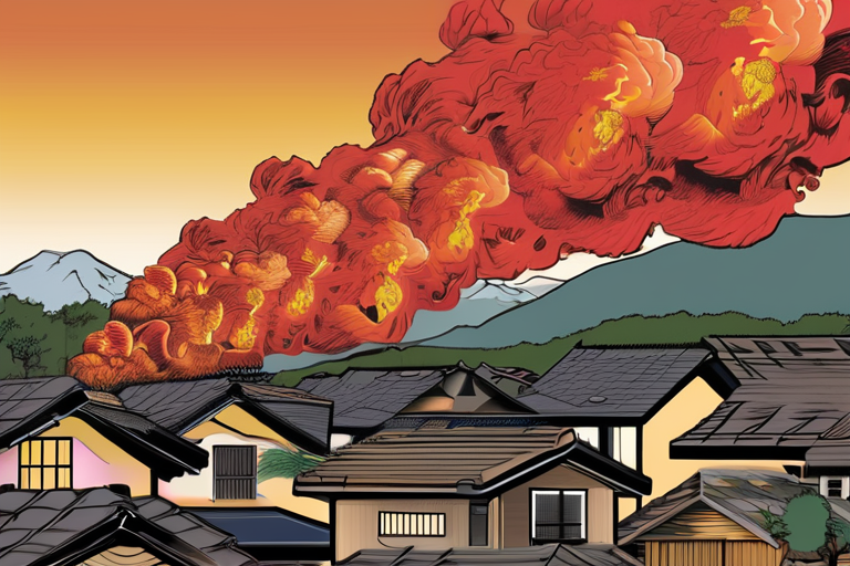 URGENT: Fire Engulfs 170 Homes in SW Japan, Mass Evacuations Underway