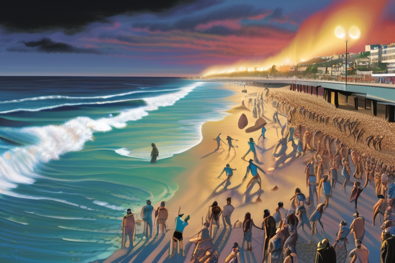 URGENT: Shooting Rocks Bondi Beach During Hanukkah Celebration