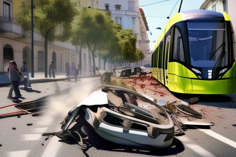 URGENT: Fatal Lisbon Streetcar Crash Claims 15 Lives in Devastating Accident.