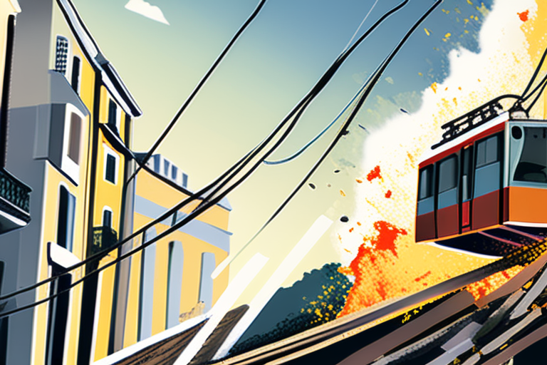 URGENT: Cable Snaps, Sending Funicular Crashing Down in Lisbon.